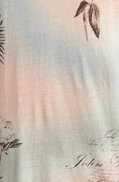 Shop John Varvatos Dreamy Tie Dye Linen Blend Graphic T-shirt In Salt