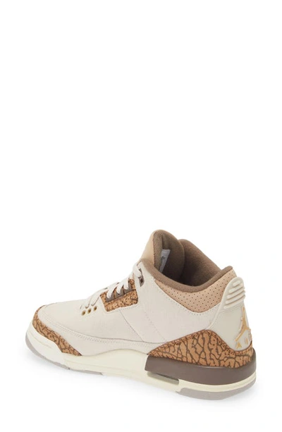 Shop Jordan Kids' Air  3 Retro Sneaker In Light Brown/ Metallic Gold