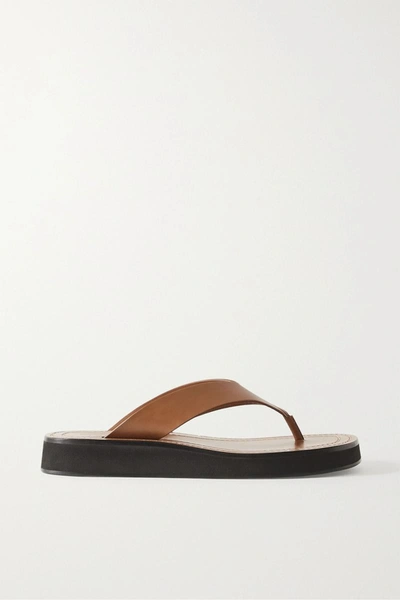 Shop The Row Flip Flops In Caramel