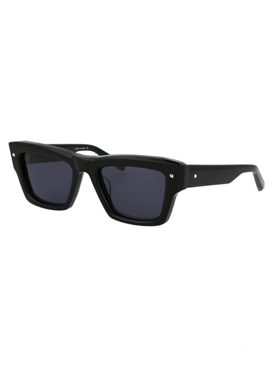 Shop Valentino Garavani Sunglasses In Black W/dark Grey