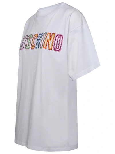 Shop Moschino White Cotton T-shirt