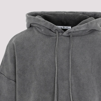 Shop Acne Studios Cotton Hoodie Sweatshirt In Grey