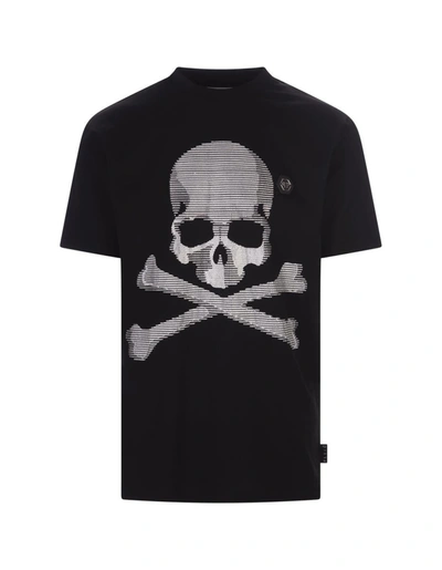 Shop Philipp Plein T-shirt With Crystal Skull&bones In Black
