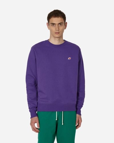 Shop New Balance Made In Usa Core Crewneck Sweatshirt Prism Purple In Multicolor
