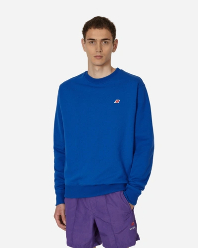 Shop New Balance Made In Usa Core Crewneck Sweatshirt Royal Blue In Multicolor