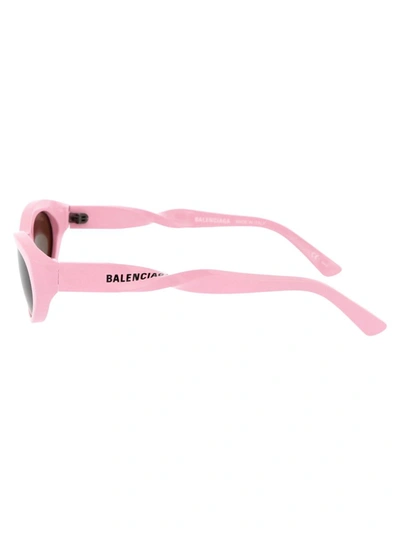 Shop Balenciaga Sunglasses In 004 Pink Pink Brown