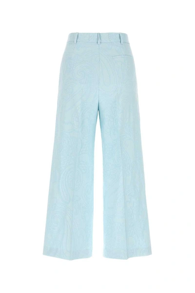 Shop Etro Pants In Light Blue