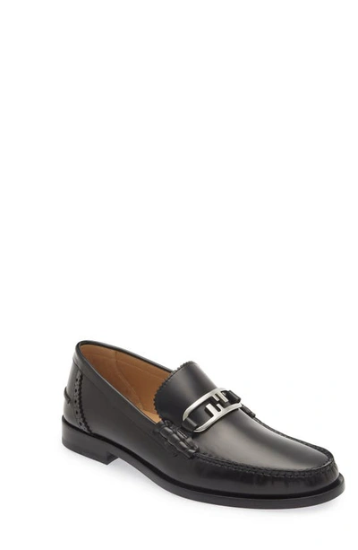 Shop Fendi O'lock Loafer In Nero/ Nero