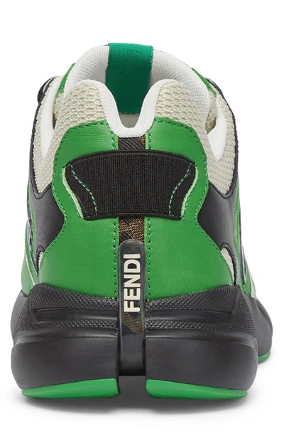 Shop Fendi Faster Sneaker In Tomati Nero Nero Ice