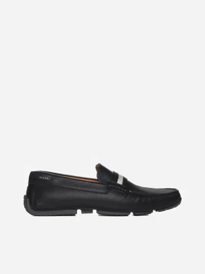 Shop Bally Pearce Leather Driving Loafers In Black