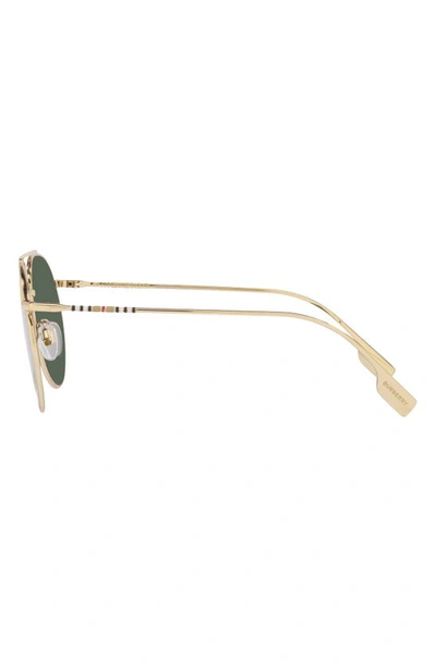 Shop Burberry 61mm Aviator Sunglasses In Light Gold