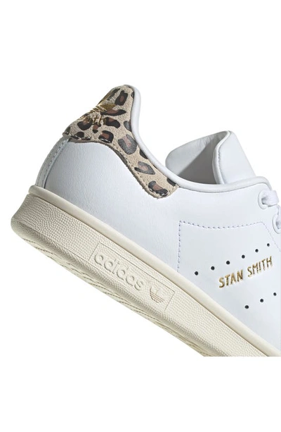 Shop Adidas Originals Primegreen Stan Smith Sneaker In White/ Gold Metallic