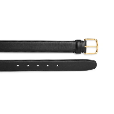 The Row Classic Black Gold Buckle Belt