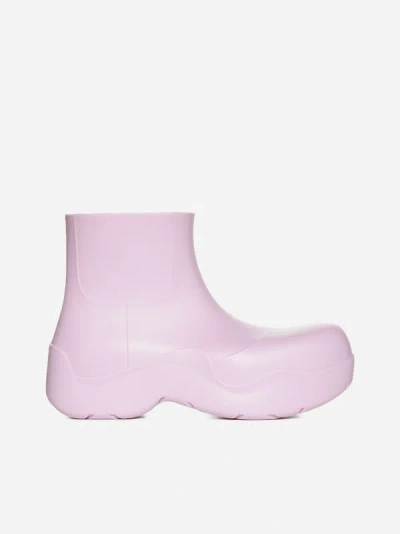 Shop Bottega Veneta Puddle Rubber Ankle Boots In Gloss