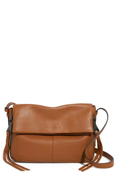 Shop Aimee Kestenberg Bali Leather Crossbody Bag In Chestnut W Gunmetal