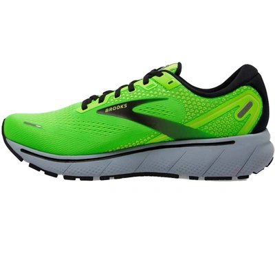 Shop Brooks Men's Ghost 14 Road-running Shoes - Medium Width In Green Gecko/blue/black In Multi