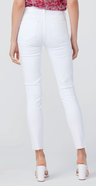 Shop Paige Verdugo Ankle Crop Denim Pant In Crisp White