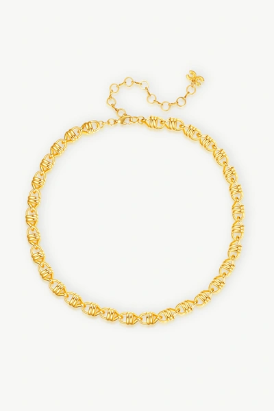 Shop Classicharms Solid Mariner Anchor Chain Necklace In Gold