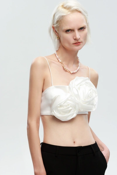 Classicharms Shell Pearl Necklace With Gem-encrusted Carabiner Lock In Pink