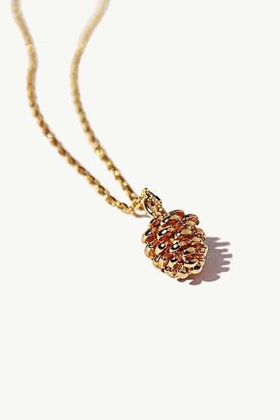 Classicharms Pinecone Pendant Necklace In Brown