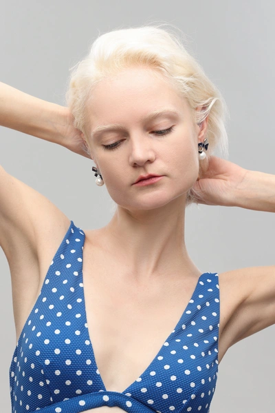 Classicharms Blue Enamel Butterfly Imitation Pearl Dangle Earrings In Blue