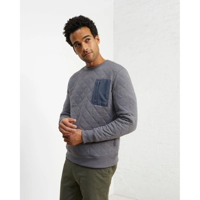 Shop Upwest Quilted Crewneck In Grey