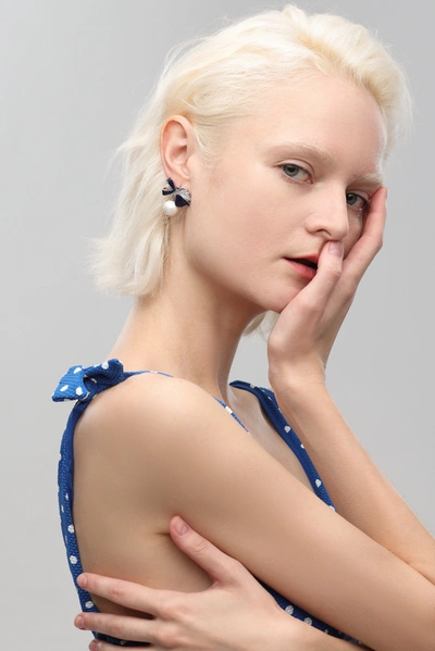 Shop Classicharms Blue Enamel Butterfly Earrings And Necklace