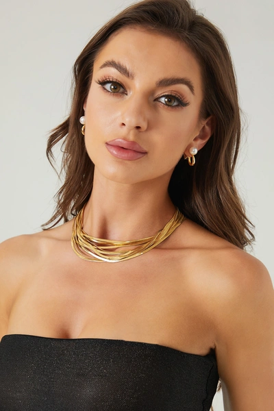 Shop Classicharms Gold Pearl Zirconia Multi-wear Earrings