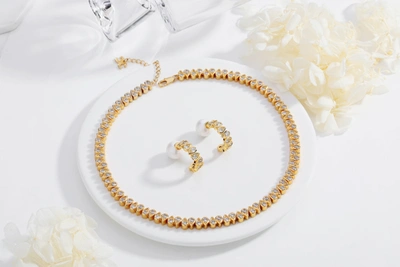 Shop Classicharms Golden Tear Shaped Zirconia Necklace