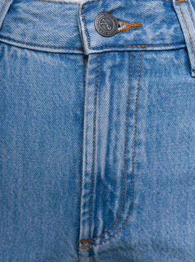 Shop Apc 'elle' Light Blue Five-pocket Flare Jeans In Cotton Denim Woman