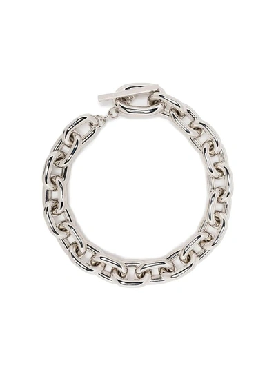 Shop Rabanne Paco  Necklace In P Silver
