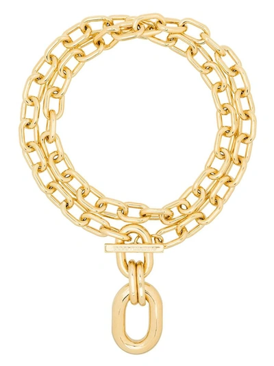Shop Rabanne Paco  Necklace In P Gold