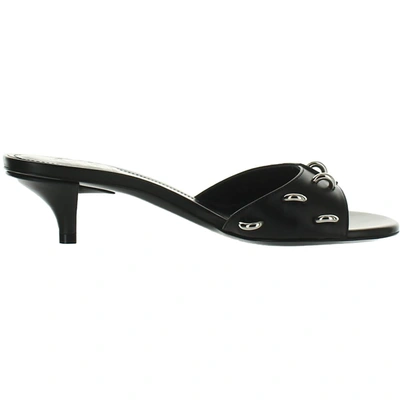 Shop Givenchy Show Womens Leather Embellished Heels In Black