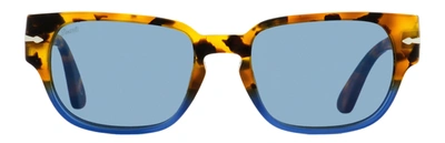 Persol Light Blue Rectangular Mens Sunglasses Po3245s 112056 52 | ModeSens