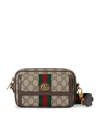 Shop Gucci Ophidia Mini Bag Gg In Nude & Neutrals