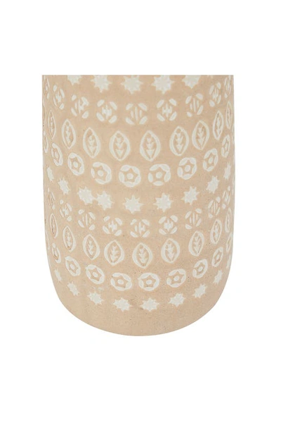 Shop Ginger Birch Studio Beige Ceramic Handmade Vase With Star Patterns