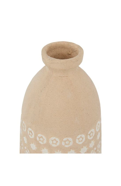 Shop Ginger Birch Studio Beige Ceramic Handmade Vase With Star Patterns