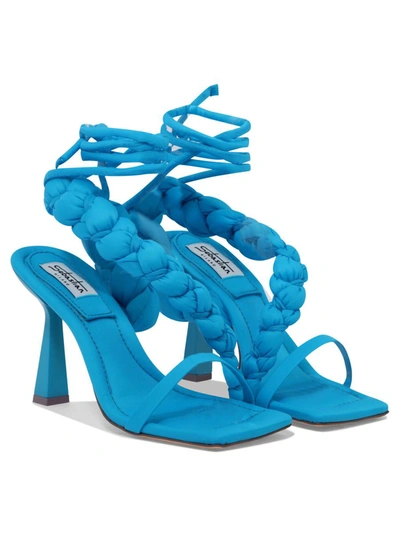 Shop Sebastian "untangled" Sandals In Blue