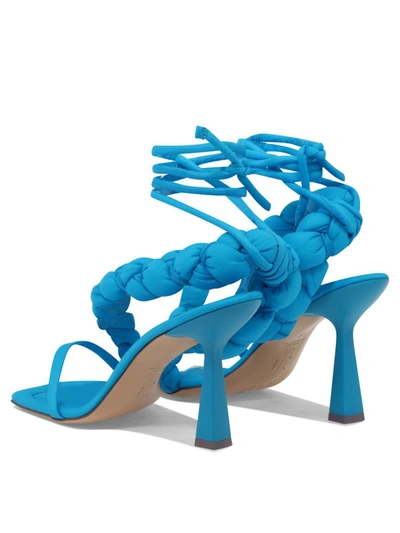Shop Sebastian "untangled" Sandals In Blue