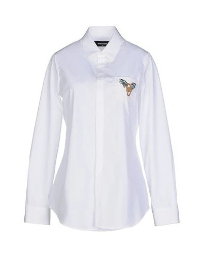Shop Dsquared2 Solid Color Shirts & Blouses In White