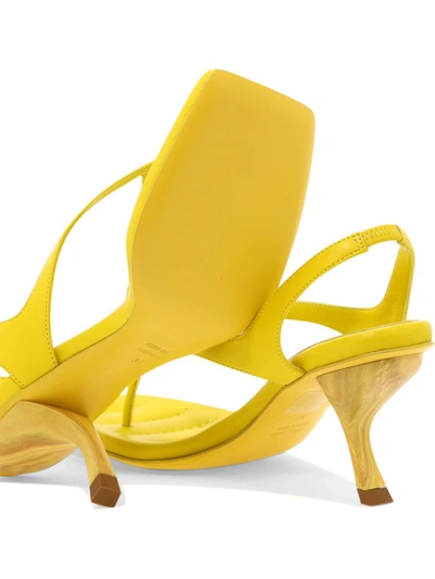 Shop Gia Borghini "rosie 13" Sandals In Yellow