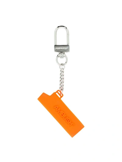 Shop Ambush Lighter Case Keychain In Orange