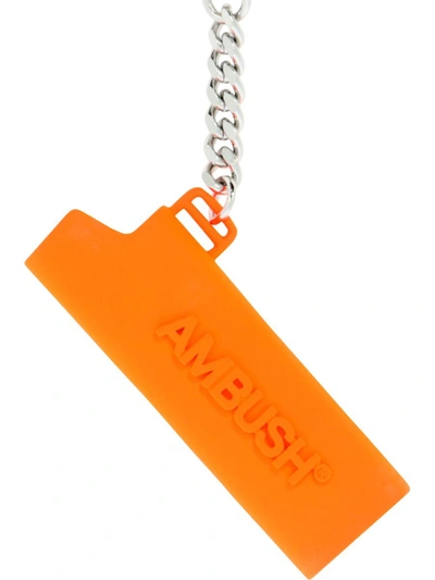 Shop Ambush Lighter Case Keychain In Orange