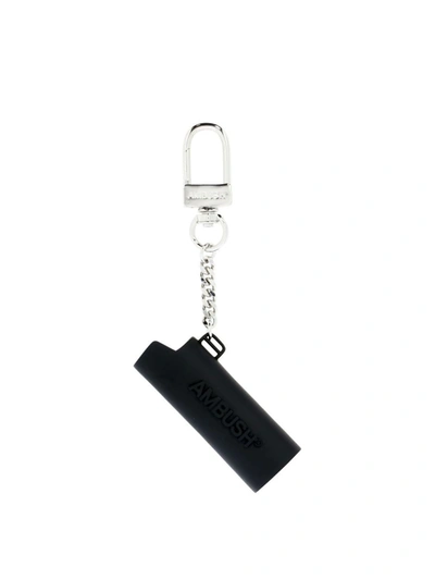 Ambush Debossed Logo-style Lighter Keyring In Black
