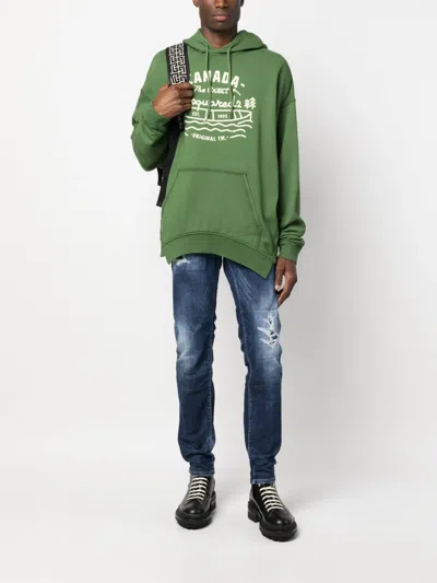 Dsquared2 Dsquared Men Sweatshirt With Logo In Green