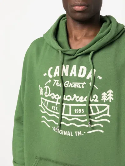 Dsquared2 Dsquared Men Sweatshirt With Logo In Green