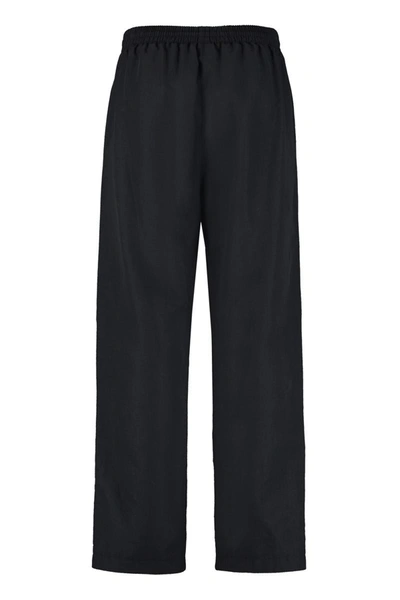 Shop Balenciaga 3b Sports Icon Nylon Track-pants In Black