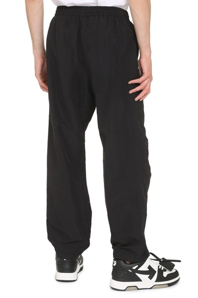 Shop Balenciaga 3b Sports Icon Nylon Track-pants In Black