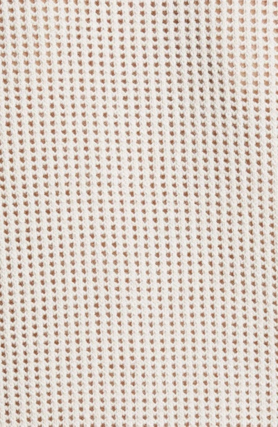 Maria Mcmanus Organic Cotton & Recycled Cashmere Mesh Knit Polo Cardigan In Crema