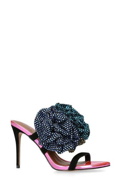 Shop Kurt Geiger Pierra Crystal Bloom Sandal In Open Pink